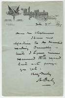 Letter from Augustin Daly to Mr. Stephenson