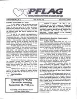 Greensboro PFLAG newsletter, December 2003